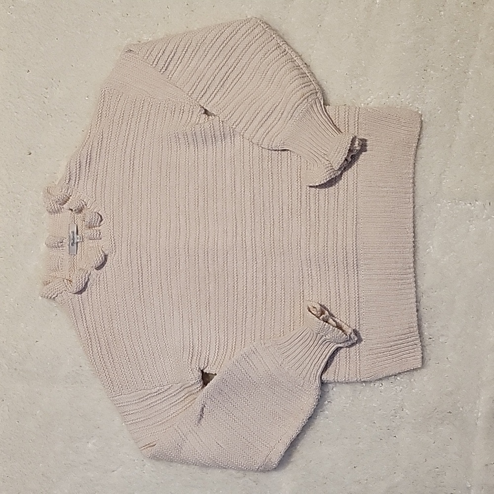 Madewell light blush pink/cream sweater